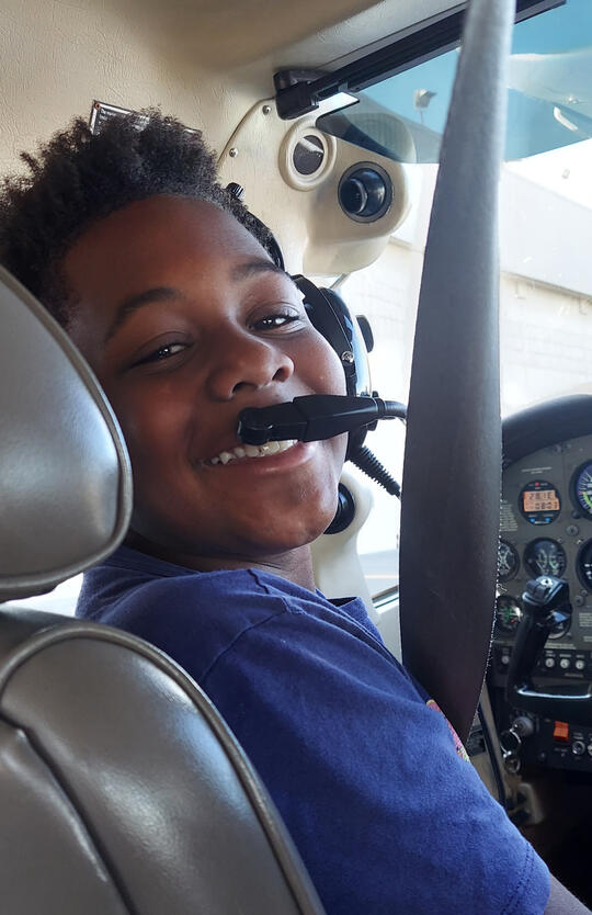 Nathaniel Jr. Flying